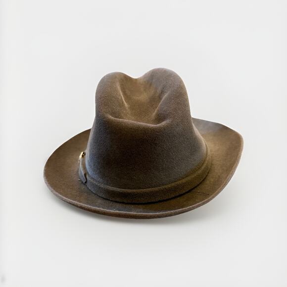 Vintage Dobbs Mens Gray Fifth Ave New York Fedora Hat Size 7 Made in USA - Picture 1 of 9